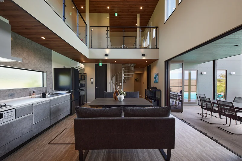 LAKE SAUNA RESORT POOL VILLA 莉 -REI- リビング