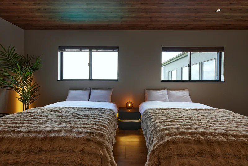 LAKE SAUNA RESORT POOL VILLA 莉 -REI- 寝室1