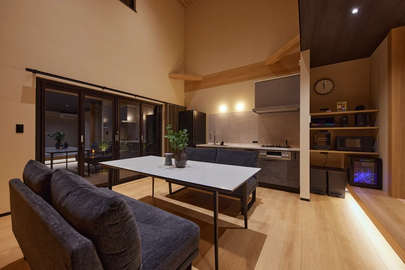 LAKE SAUNA RESORT SUITE VILLA 惺 -SHOU- リビング