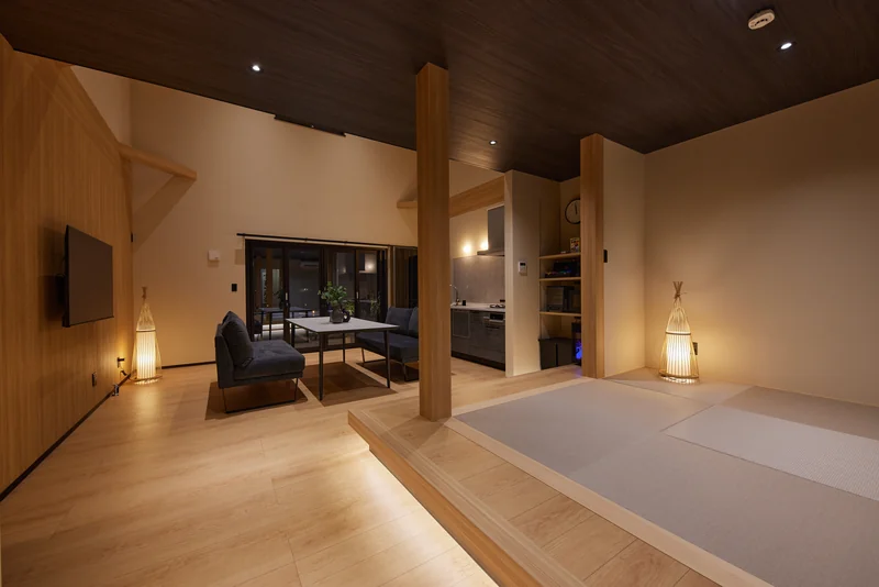 LAKE SAUNA RESORT SUITE VILLA 惺 -SHOU- リビング