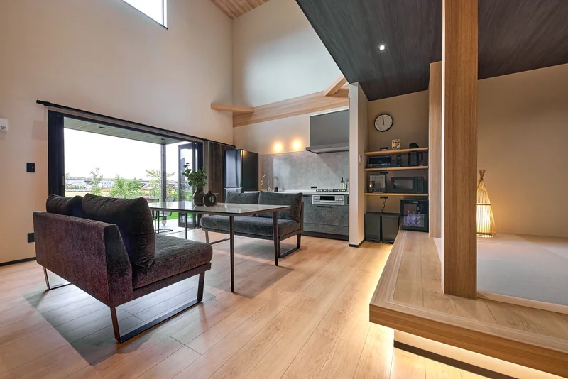 LAKE SAUNA RESORT SUITE VILLA 惺 -SHOU- リビング