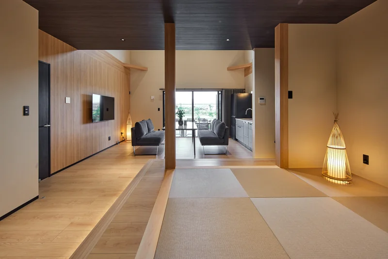LAKE SAUNA RESORT SUITE VILLA 惺 -SHOU- リビング