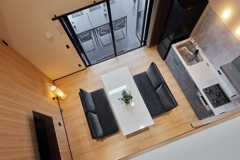 LAKE SAUNA RESORT SUITE VILLA 惺 -SHOU- リビング